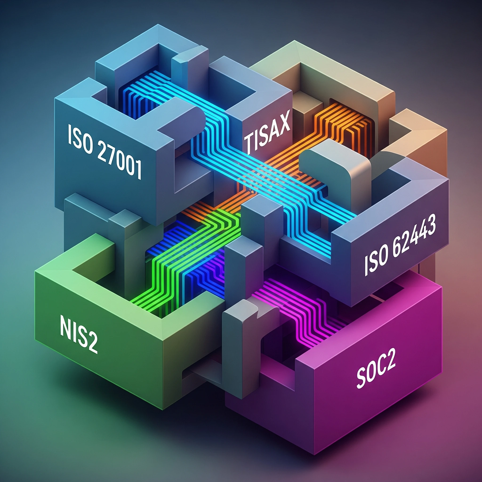 Supported frameworks: ISO27k, TISAX, ISO62443 SOC2 NIS2